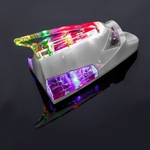 [한스몰] 자동차 풍력 샤크테일 LED 램프 루프등 지붕장식 안전 경고등 튜닝 악세사리 오토바이 헬멧 용품, 레드