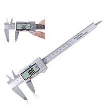 켈리퍼스 6인치 LCD 150mm 디지털 전자 탄소 섬유 버니어 캘리퍼스 게이지 마이크로미터, 은