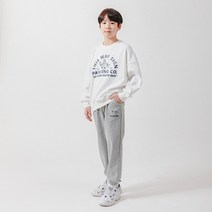 크로젬 주니어 남녀공용 특양면 페인팅 오버핏 맨투맨 트레이닝 세트 CRZSTJ 216