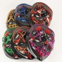 라이트 LED파티가면 공연 댄스소품 페스티벌 복면 마스크, 오렌지