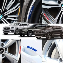 람앤클 볼보 엠블럼 휠 포인트 데칼 몰딩 XC40 XC60 XC90 S40 S60 S90 튜닝 악세사리 용품, 볼보-블랙(4P)