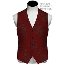 이럭셔리클럽 꽃무늬 쟈가드 베스트 맞춤 조끼 VE200217