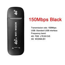 유심 와이파이 라우터 공유기 4G LTE 라우터 무선 USB 동글 모바일 광대역 150Mbps 모뎀 스틱 Sim 카드 와, 04 150Mbps Black