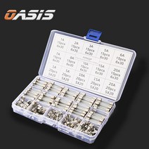 CAR FUSE 유리관휴즈 자동차퓨즈 15종 250pcs세트 20mm 30mm 차량비상용, 유리관휴즈(5X20/6x30mm)15종 세트, 250개