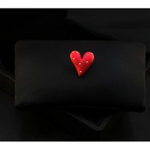 케이디엠 미니 레드 하트 브로치 옷핀