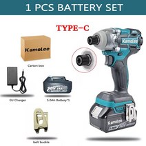 전동라쳇 임팩렌치 깔깔이바 호환 Kmoe- DTW285 2 IN 1 520Nm 하이 토크 브러시리스 전기 임팩트 렌치 12, 06 TYPE C Carton Set_01 미국