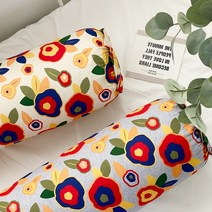 로즈마리 플라워 꽃무늬 순면 안고자는 꿀잠템 사계절 바디필로우 롱 원통 캔디 쿠션, 커버1장, 아이보리