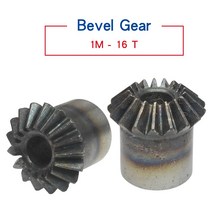 베벨기어 웜기어 감속기 1M16Teeth 베벨 기어 외경 17mm 총 높이 프로세스 구멍 저탄소 강 소재 90 도, 01 16 치아_01 process hole