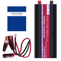 주행충전기 인산철 파워뱅크 주행충전기 순수 사인파 인버터 1000W DC 12V AC 220V 50Hz 전원 EU 플매트 카, 02 1600W