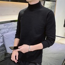 COSYEVNO 남자 라운드 반폴라 니트 맨투맨 반폴라 스웨터
