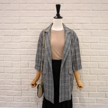 NC고잔 트렌드컬렉션 여성 여름 간절기 편하고 시원한 7부 린넨 자켓 코디