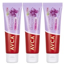 아브카 어린이 저불소 치약 포도향 60g 3개