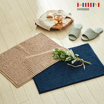 한샘(생활) [한샘] 버블 극세사 욕실 주방 화장실 발매트, 네이비