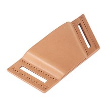 플라이 낚시 보트에 대 한 1 조각 벨트 유형 pu 가죽 범용 accs 전문 그물 홀더, 14.5x6x4.5cm, 연한 갈색