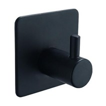옷을위한 벽 걸이 스테인리스 수건 열쇠 걸이 벽 산 3M 접착 성 저장 걸이 HK-139, black square A