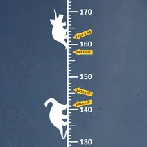 큐데코 심플 키재기 스티커 8종, 05.공룡 키재기-화이트*화살표