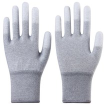 정전기 방지 탄소 섬유 장갑 코팅 손가락 먼지 없는 작업 노동 보호 손바닥 안전, F. 장갑-L사이즈 (손가락코팅)