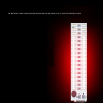 기가폰 2x17 LED USB 미니 음악 스펙트럼 조명 음성 사운드 컨트롤 레벨 표시기 MP3 파워 앰프 용 마이크, Red_One Size, Red_One Size, 상세 설명 참조0