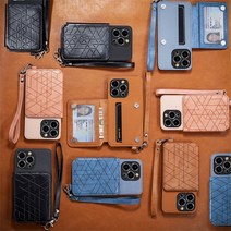 [KT알파쇼핑]아이폰14/프로/플러스/프로 맥스 기하학 패턴 폴딩 지갑 케이스