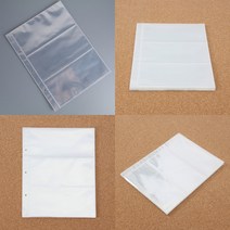 마트498 투명 포켓바인더 리필 속지 10P (3칸) 사진북 포토엘범 돌앨범 육아일기 프로포즈포토북 사진인화앨범