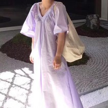 쇼룸 린넨원피스 브이넥원피스 와이드 소매