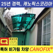 정품 캐노픽스 비가림 차양 1000x1700, 브라켓(검정색)-렉산(초록색)