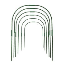 비닐하우스 활대 강선 온실 새 보호 그물 10x30ft 식물 커버/6x 정원 후프/12 클립 해충 방제 조류 방지, 01 6 set Pipes