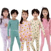 아이꼼므 초등학생 아동 유아 가을 겨울 따뜻한 발열 보온 긴팔 내의 내복 에어로윔 실내복 세트 90~150호