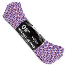 Atwood Rope MFG 550 파라코드 30.5m(100피트) 7가닥 코어 나일론 낙하산 코드 외부 생존 장비 미국산 | 랜야드 팔찌 핸들 랩 키체인 (감염), Buffalo
