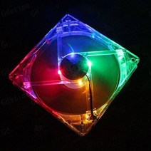 CPU 팬 쿨러 RGB 발열판 쿨링팬 공냉 수냉 팬컨트롤러 케이스 컴퓨터 커스텀 온도 튜닝 12V 0.20A 80mm CPU 쿨러 팬 4 LED 사일런트 PC 컴퓨터 케이스 팬, 협동사, 화려한