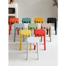 1+1 포개지는 의자 인테리어 체어 가정용 북유럽 감성 거실 카페 식당 의자, 주황색 (두꺼워지고 커짐)