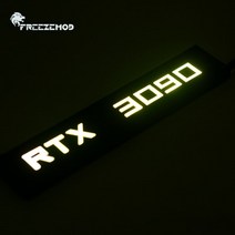 컴퓨터PC DIY RGB VGA 사이드 패널 RTX3090 3080 3070 그래픽 카드 GPU 백 플레이트 ASUS ROG 5V 3 핀 ARGB AURA SYNC PC 모딩 조명, [07] RTX 3090