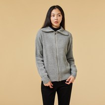 [JAJU/자주] 여 니트 집업 가디건_그레이
