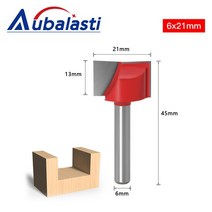 Aubalasti Dia6mm 생크 표면 기획 바닥 청소 목재 밀링 CNC 밀링 커터 우드 라우터 비트 목공 도구 832mm, 6x21mm, 1개
