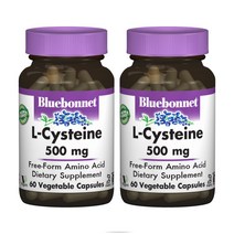 블루보넷 L-시스테인 500mg 베지터블 캡슐 글루텐 프리 비건, 60개입, 2개