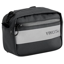 Vincita 로드 바이크용 자전거 핸들바 백 - 로드 바이크 산악 E-바이크 접이식 자전거용 보관 파우치 - 어깨끈이 있는 로드 바이크 프론트 핸들바 바이크 백 - 자전거 액, Black