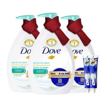 도브 바디워시 센스티브 스킨 1L x 3개+치약2개