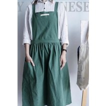 편안하고 북유럽풍 공방 세련된 앞치마 작업실 유치원 카페, 카키색