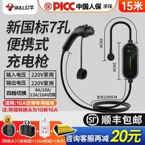 테슬라 전기차 휴대용 충전기 어댑터 황소 Tesla 온보드 파일 BYD 전기 자동차 범용, 업그레이드 새로운 국가 표준 범용(15미터) 무료, 1개