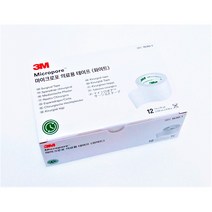 3M 종이반창고 마이크로포어 흰색 1530-0 1530-1 1530-2, 2. 흰색 1인치(2.5cm) 12개, 1개