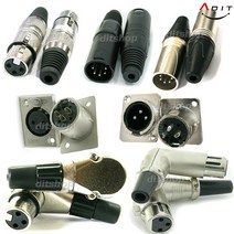 ADIT XLR 마이크캐논 마이크잭 3P 벽부형 라인용 샷시용 젠더 커넥터, ai0243_커넥터