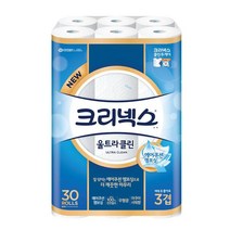크리넥스 울트라 클린 3겹 30롤 25m 1팩 화장지/휴지, 크-울트라-클린3겹30롤-1팩