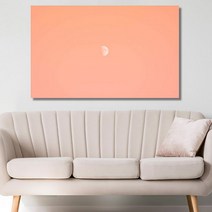 유홍아트 살구 빛 달 와이드 풍경 사진 그림 액자 20호(73x46cm) (5957111)
