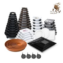 화분받침 이동식 원형 사각 화분받침대 물받이, 프리미엄 원형서랍, 백색