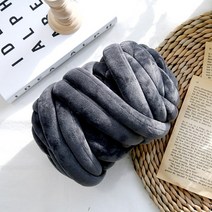 101도 핸드니팅 벨벳 자이언트얀 망고실 핑거니팅 가방만들기 500g 1kg, (벨벳)차콜(V26)