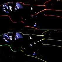 오토크루 차량용 엠비언트 광섬유 면발광 줄 LED 스트립 바 12V, 퍼플, USB형, 2M