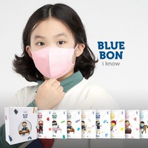 블루인더스 블루본 아이노우 컬러 어린이 마스크 소형 1매, 1개입, 1개, 딥그린