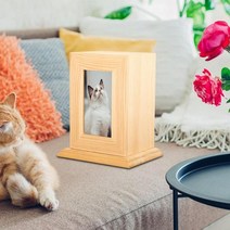 강아지유골함 강아지추모함 반려견죽음 wood pet cremation urn ash urns for dogs cinerary casket 기념 기념품 사진 프레임 기념 장례, 가벼운 나무