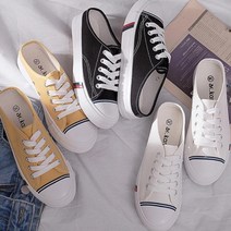 여성 예쁜단화 뮬스니커즈 슬립온신발 여성캔버스화 경량운동화 발편한신발 푹신한신발 가벼운운동화 커플운동화