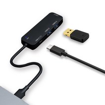 올인원 C타입 3포트 멀티 USB 허브 노트북 맥북 프로 에어 PC, C타입 올인원 멀티 확장 USB허브_블랙